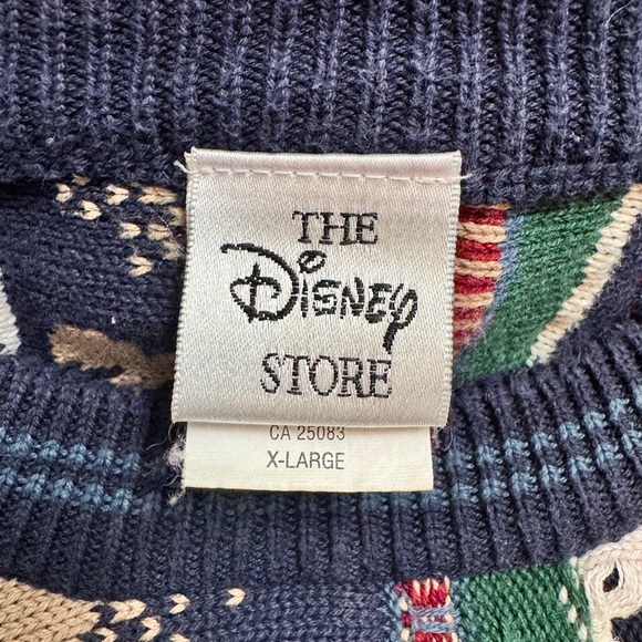 Vintage 90s Disney Mickey Mouse 3D knit sweater Coogi style XL Mens - Picture 7 of 10